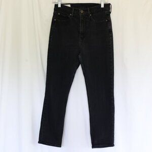 GAP Cigarette High Rise Slim Straight Jeans Black 28/6 Short Womens Stretch
